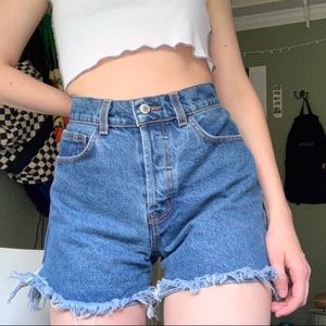 Brandy Melville High Waisted Blue Jean Shorts